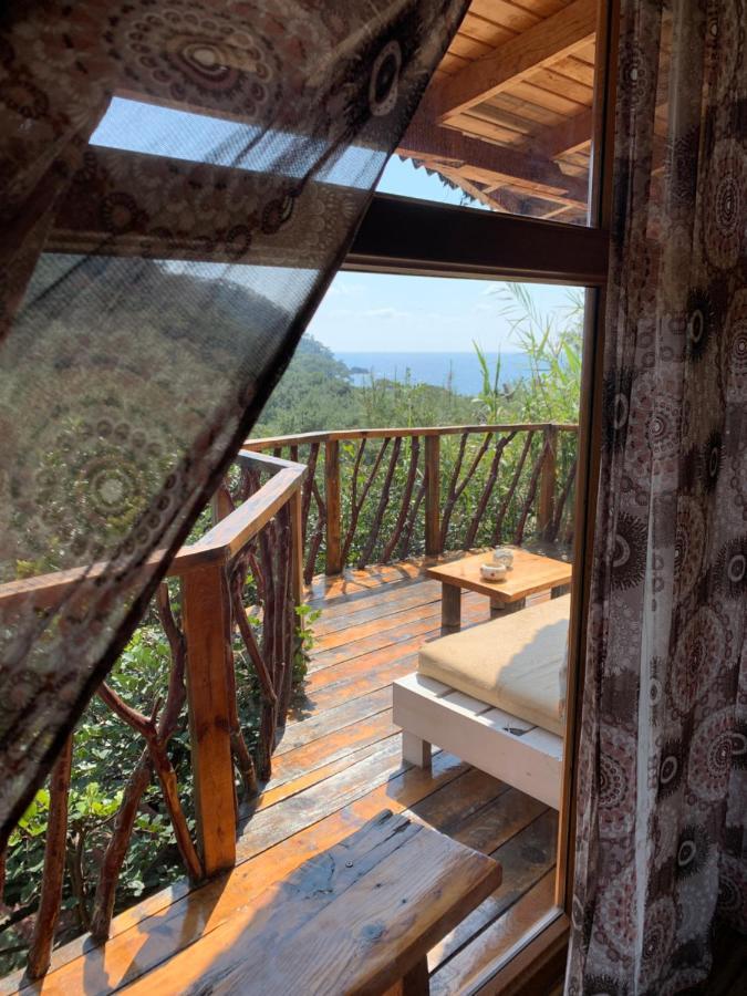 Bamboo Bungalow With Sea View In Kabak Bay, Oeluedeniz 페티예 외부 사진