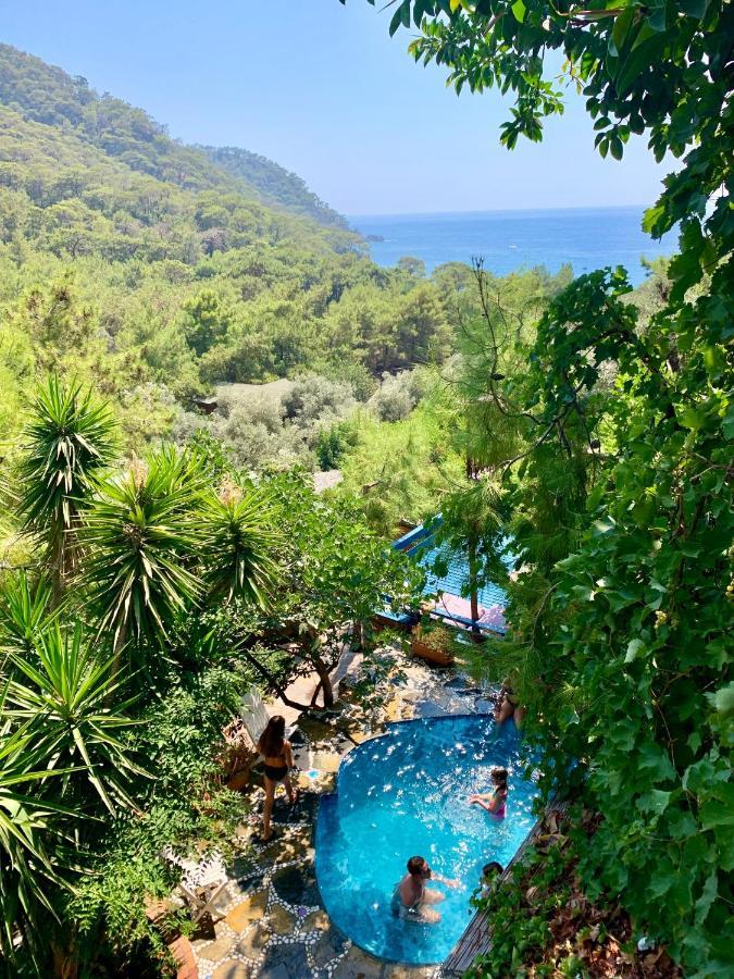 Bamboo Bungalow With Sea View In Kabak Bay, Oeluedeniz 페티예 외부 사진