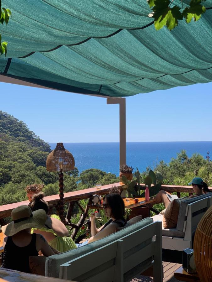 Bamboo Bungalow With Sea View In Kabak Bay, Oeluedeniz 페티예 외부 사진